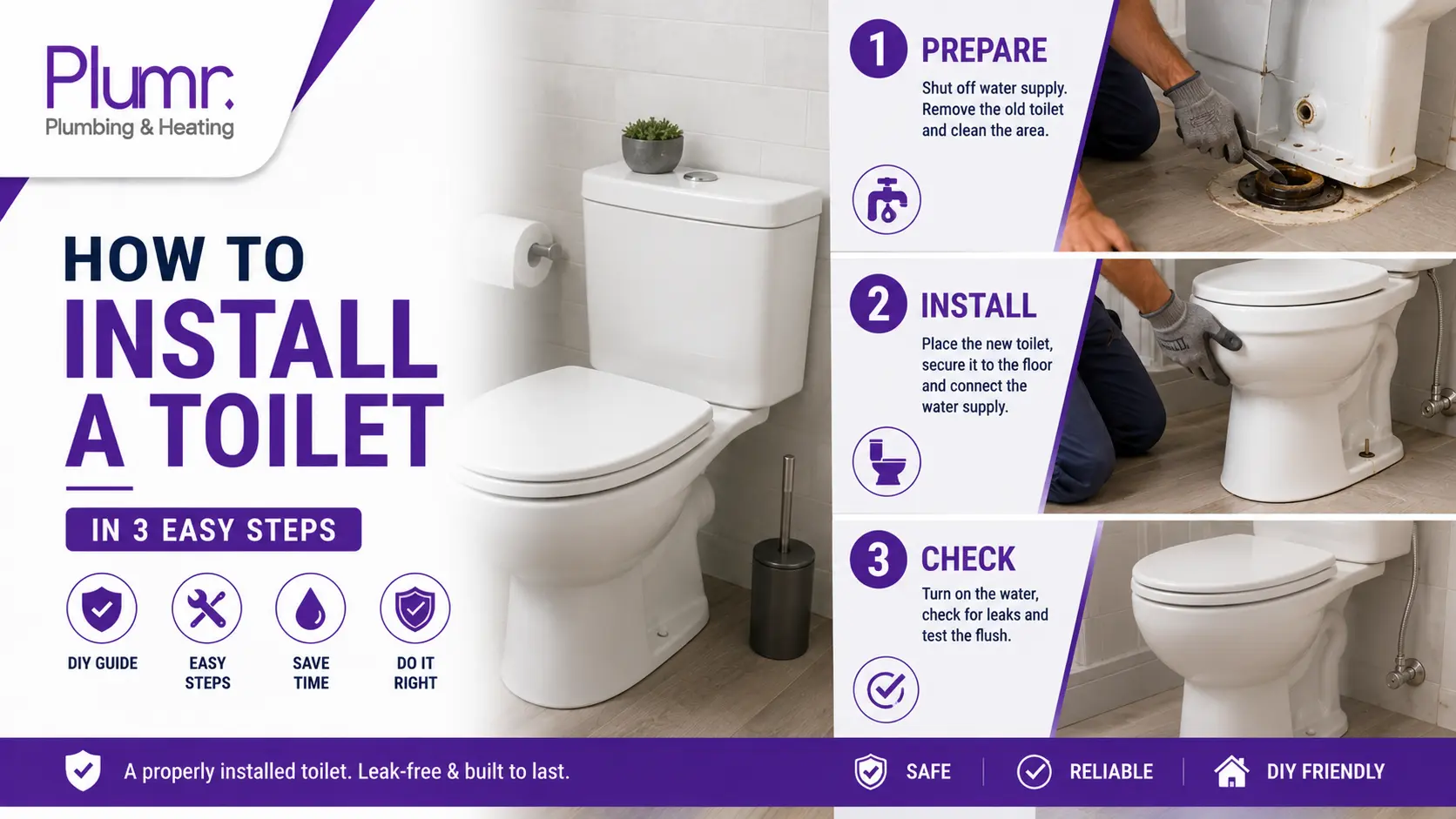 how to install a toilet